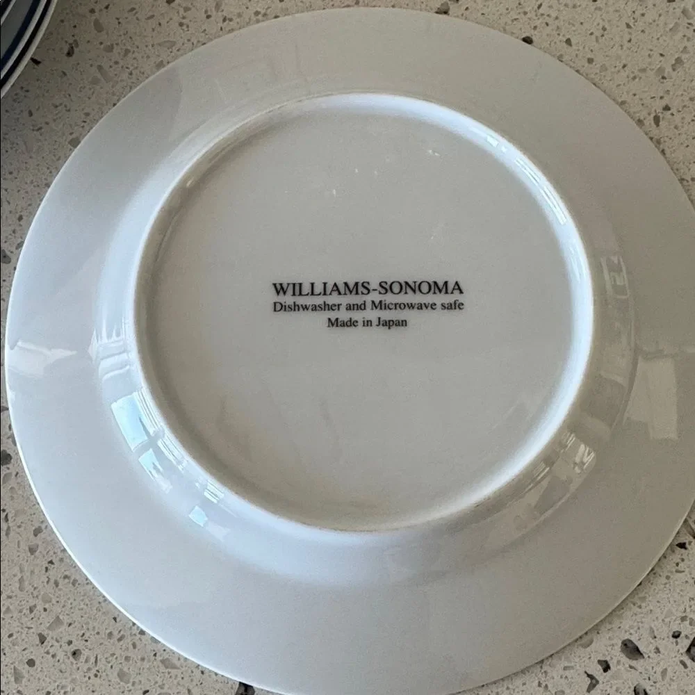Williams Sonoma French Chef Cuisine Salad/Dessert Set of 5 Plates Made in Japan